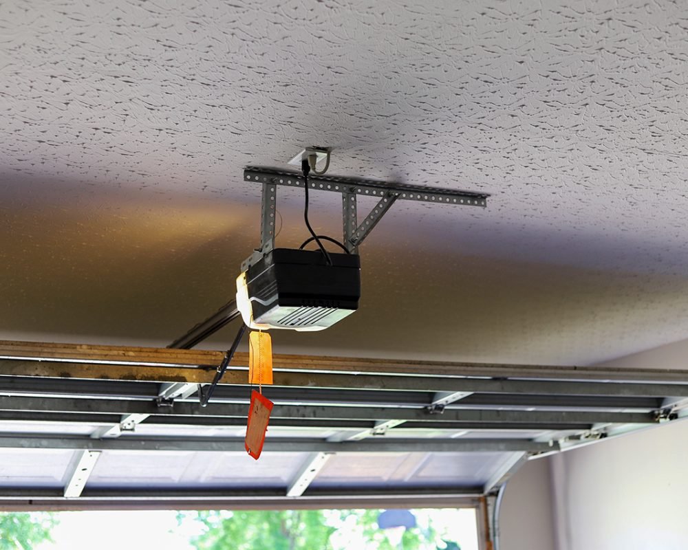 Automatic Garage Door Opener Motor on the Ceiling